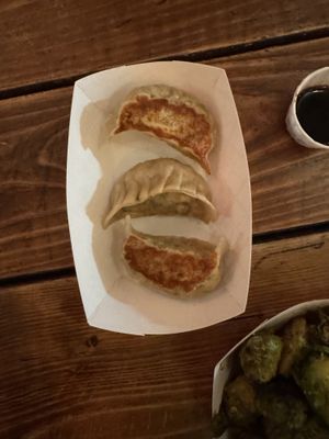 Half order of potstickers   at Uncle Tsang's Kitchen - Food Trailer in Portland