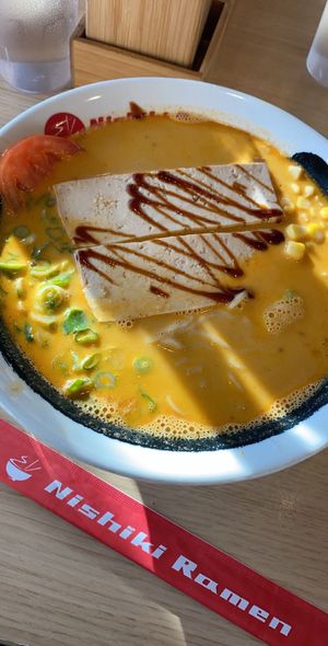 Spicy Vegetarian Ramen 🙌🏼 at Nishiki Ramen in San Diego