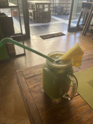 Pineapple punch juice  at Super Juice in Praia Da Rocha