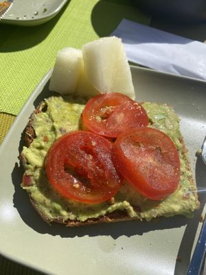Guacamole Toast  at Super Juice in Praia Da Rocha
