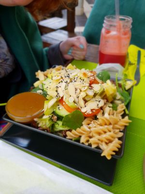 Tuna pasta salad  at Super Juice in Praia Da Rocha