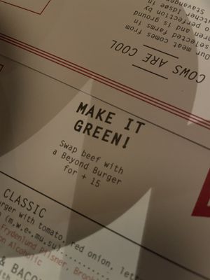 Easy to swap any patty from the menu with the beyond meat one at Dognvill Bar and Burger in Stavanger