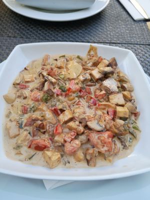 Vegan stroganoff  at C19 in Albufeira