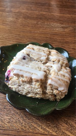 blueberry lemon scone!! at Sweet Alchemy Bakery and Cafe in Essex Junction