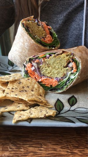 falefel wrap at Sweet Alchemy Bakery and Cafe in Essex Junction