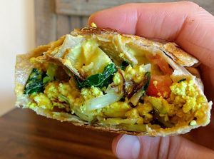 breakfast burrito at Sweet Alchemy Bakery and Cafe in Essex Junction