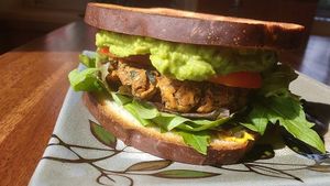 vegi-burger at Sweet Alchemy Bakery and Cafe in Essex Junction