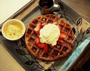 waffles at Sweet Alchemy Bakery and Cafe in Essex Junction