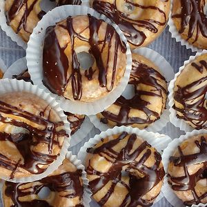 Maple chocolate donuts at Sweet Alchemy Bakery and Cafe in Essex Junction
