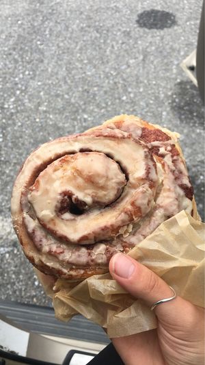 best cinnamon roll ever at Sweet Alchemy Bakery and Cafe in Essex Junction