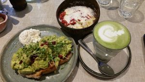 Girly vibe brunch spot at Farm Girl Cafe in West London