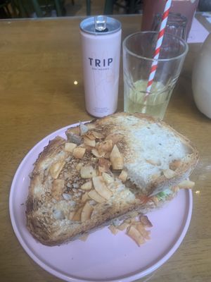 Coconut blt sandwich   at Farm Girl Cafe in West London