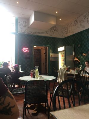 inside at Farm Girl Cafe in West London