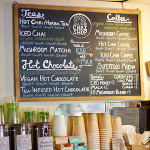 OUR MENU IS FULL OF HEALTHY AND DELICIOUS BEVERAGES, AS WELL AS A WIDE VARIETY OF MUSHROOM ELIXIRS AND BOOSTS THAT CAN BE COMBINED WITH ANY DRINK FOR A PERSONALIZED CUP OF SUPERFOOD GOODNESS. LIKE A MACA REISHI SUPERFOOD MOCHA, FOR EXAMPLE.  WE ALSO FEATURE A SELECTION OF HOMEMADE BAKED GOODS, MADE FROM SCRATCH USING ONLY ORGANIC, VEGAN & GLUTEN FREE INGREDIENTS. at Silk Road Chai Shop in Mount Shasta