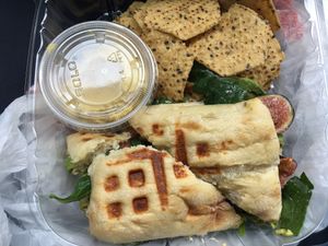 Figninni sandwich  at Hippy Chick Hummus in Frederick
