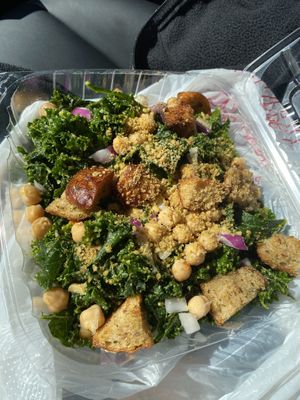 Kale Caesar salad  at Hippy Chick Hummus in Frederick