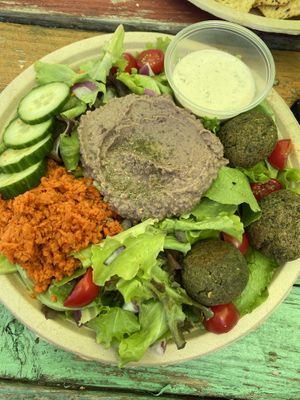Falafel salad  at Hippy Chick Hummus in Frederick