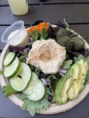 Falafel salad  at Hippy Chick Hummus in Frederick
