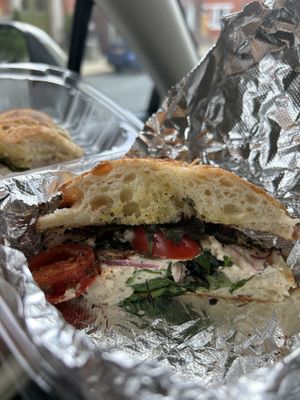 Cashew Ricotta Panini   at Hippy Chick Hummus in Frederick