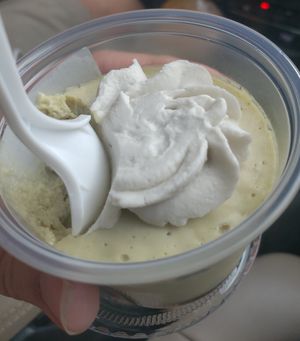 Key lime cheesecake at Hippy Chick Hummus in Frederick