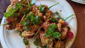 Buffalo tacos at Hippy Chick Hummus in Frederick