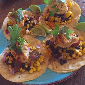 Vegan tacos! at Hippy Chick Hummus in Frederick