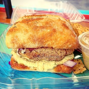 Pesto hummus  at Hippy Chick Hummus in Frederick