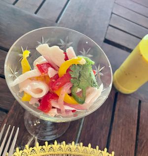 Coconut cevice  at Nacasadela in Penedo