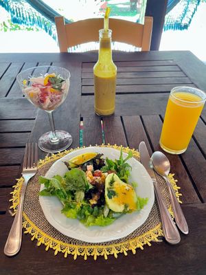Starters of my ‘meal of the day’.  at Nacasadela in Penedo
