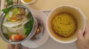 Steamboat set with Noodles at Li Wei Vegetarian 笠维素食 in Northeast Singapore