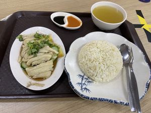 Famous chicken rice. Taste so good! at Li Wei Vegetarian 笠维素食 in Northeast Singapore