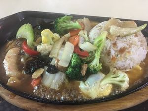 Bao Luo Wan Xiang hotplate rice  at Li Wei Vegetarian 笠维素食 in Northeast Singapore