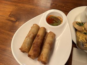 Veg spring rolls  at Veg-delight in Lilongwe
