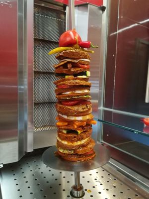 Very delicious and homemade vegan döner kebab. at Backbord Vegan in Berlin