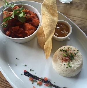 Vegan sweet potato curry at The Monkey House in Lymington
