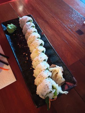 A vegan roll that was par for the course at Tahoe City Sushi in Tahoe City