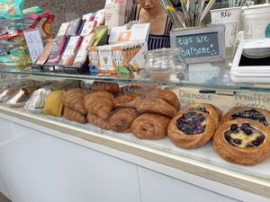 The blueberry danish and pain au chocolat were amazing!   at Leaves House | in Montreal