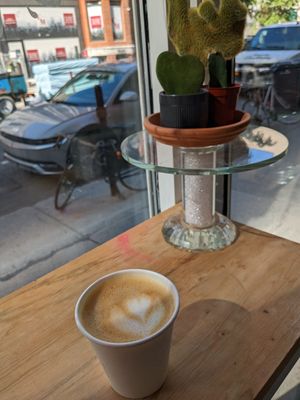 Cafe au lait at Leaves House | in Montreal