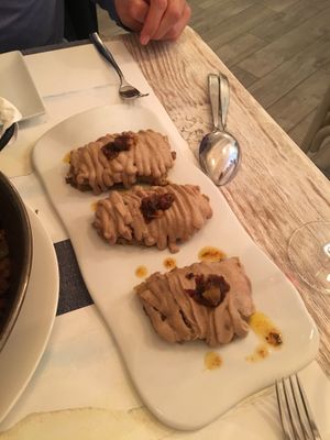 Seitan-apple cannelloni  at Passio Mediterrania in Mahon