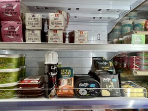 Vegan fridge items   at William Shearer in Orkney Islands