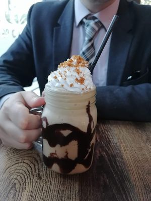 Biscoff milkshake  at Got No Beef in Cardiff