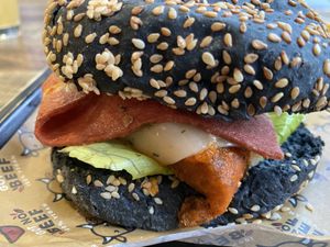 Chicken burger at Got No Beef in Cardiff