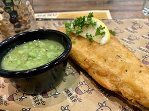 Beer battered cod   at Got No Beef in Cardiff