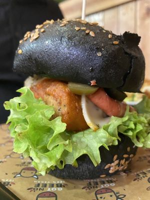 Buffalo ‘chicken’ burger #Veganuary at Got No Beef in Cardiff