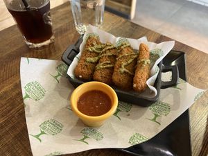 “Cheese” dippers   at Got No Beef in Cardiff