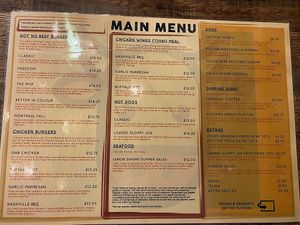 Menu at Got No Beef in Cardiff
