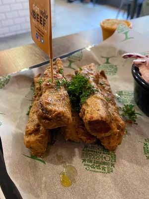 Garlic Parmesan chicken wings at Got No Beef in Cardiff