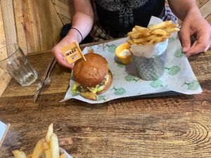 Maple burger at Got No Beef in Cardiff