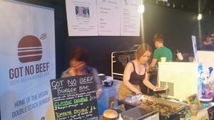 At Welsh Vegan Festival  July 2017 at Got No Beef in Cardiff