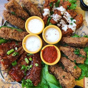 Chicken combo at Got No Beef in Cardiff